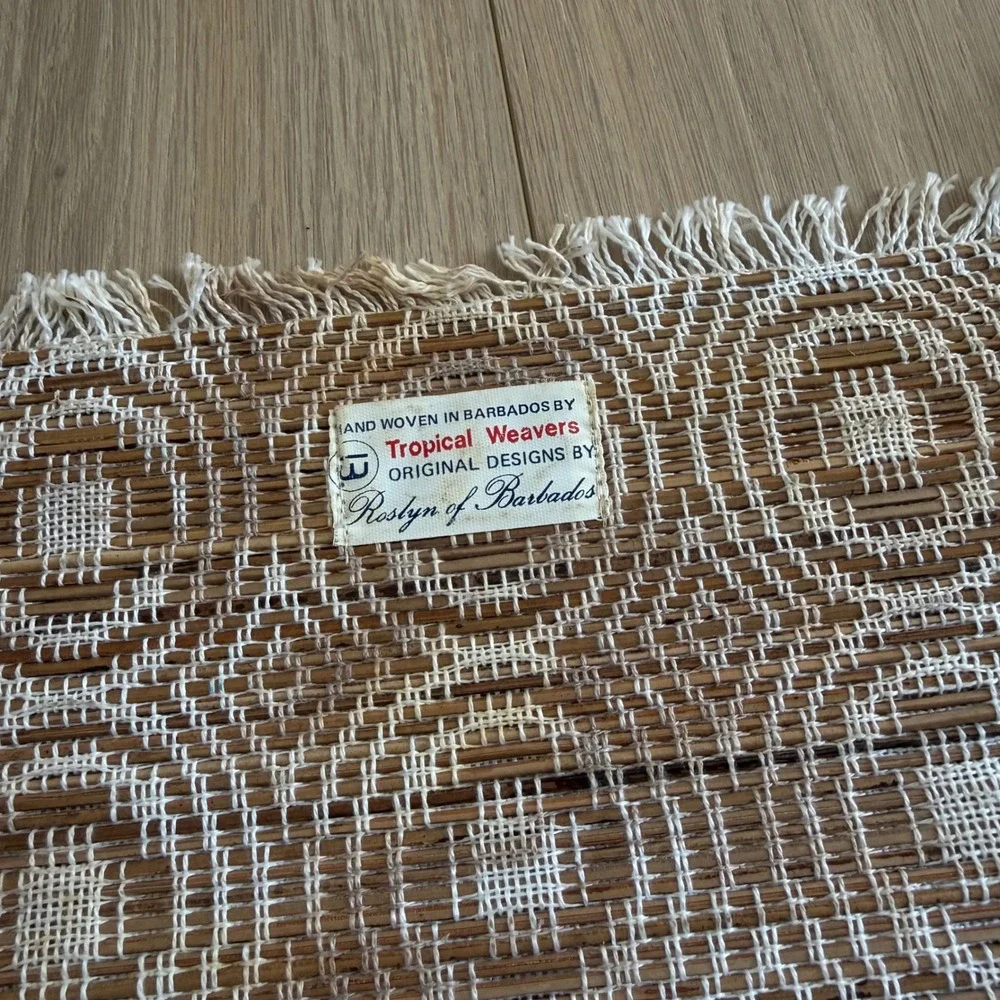 Vintage Tropical Weavers Barbados Hand Woven Placemats Set of 8 Roslyn Designs